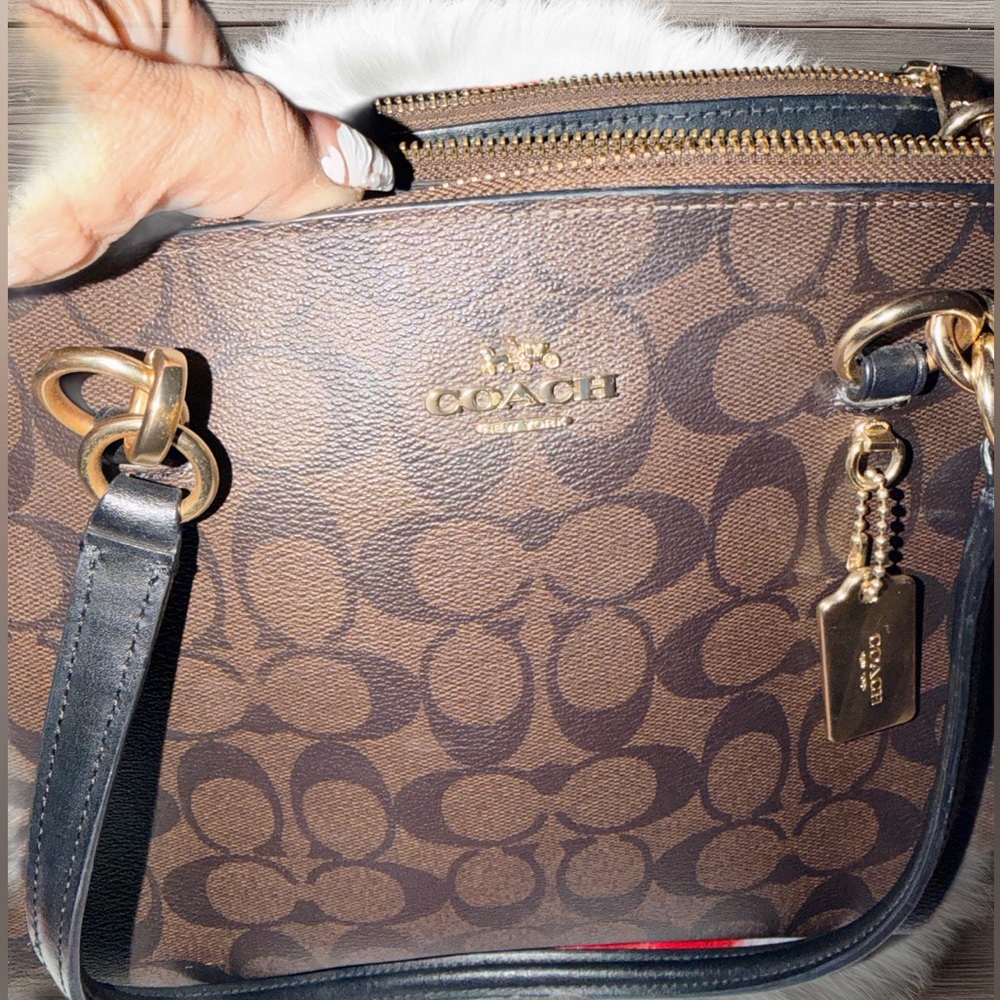 Coach Etta Carryall Black and Brown Signature Women's Bag - Picture 3 of 8